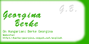 georgina berke business card